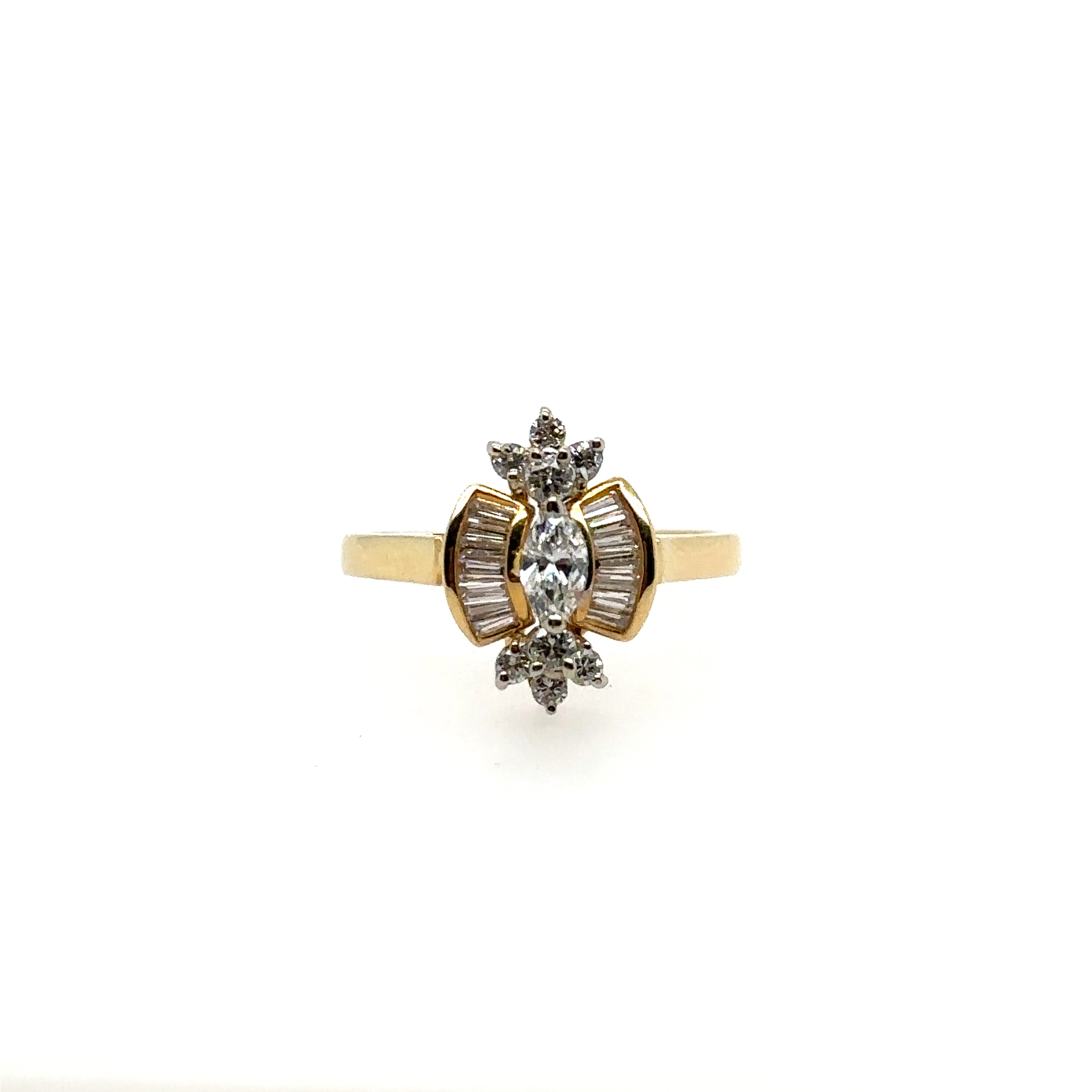 18KT Yellow Gold Diamond Ring .63CT